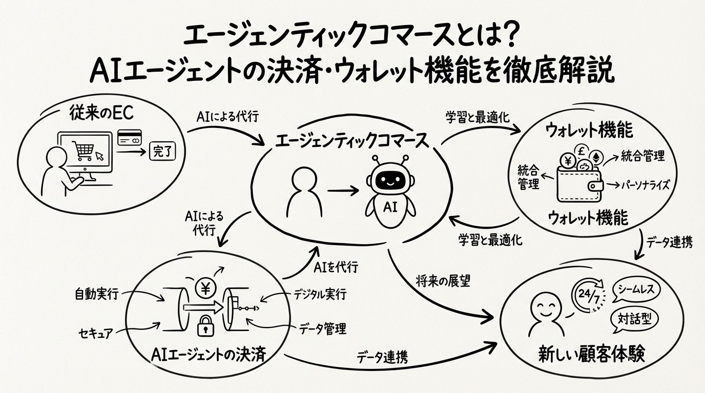 エージェンティックコマースとは？AIエージェントの決済・ウォレット機能を徹底解説のイメージ