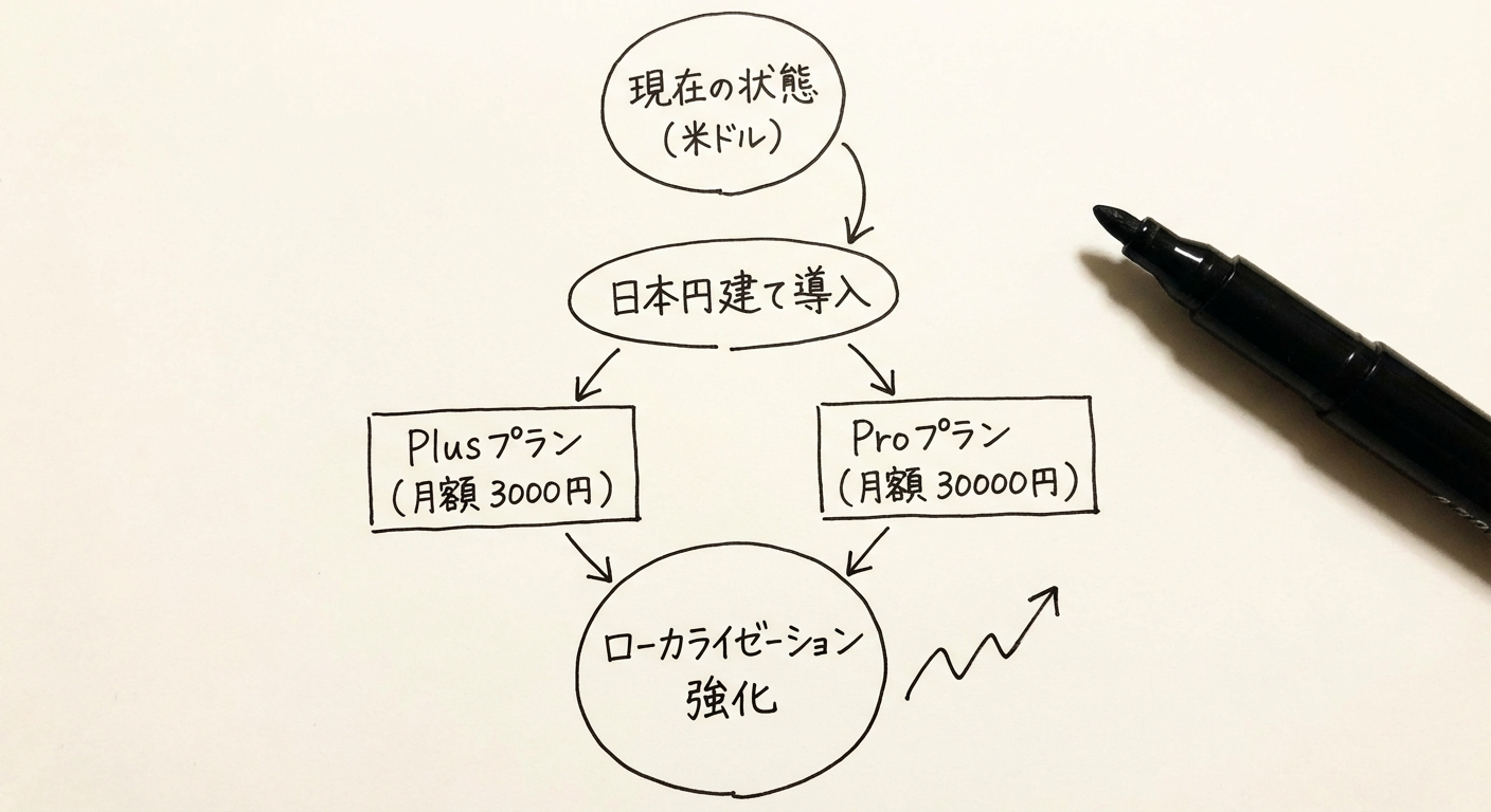 ChatGPT価格の日本円建て導入