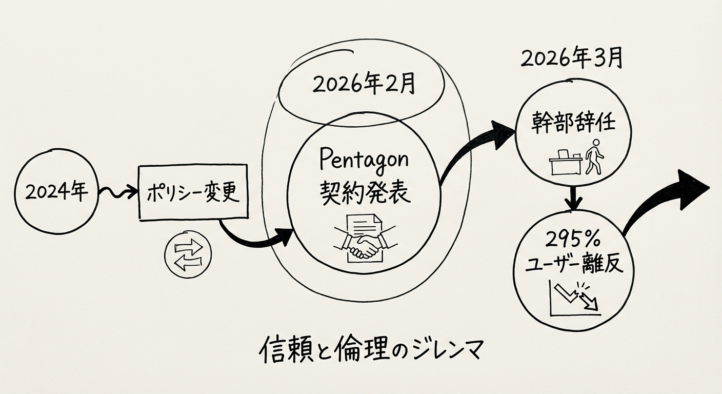 OpenAI Pentagon契約とユーザー反応の時系列