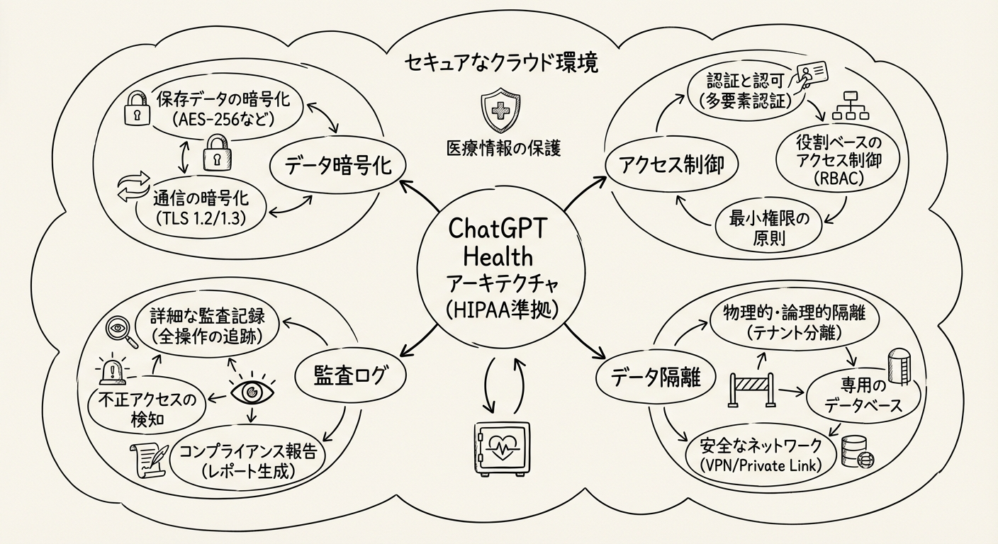 ChatGPT HealthのHIPAA準拠アーキテクチャ