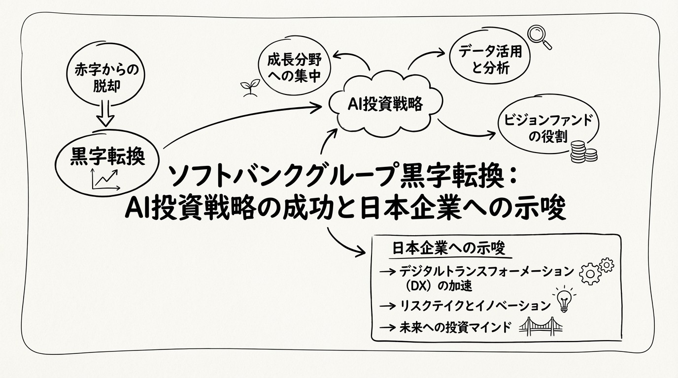 ソフトバンクグループ黒字転換:AI投資戦略の成功と日本企業への示唆のイメージ